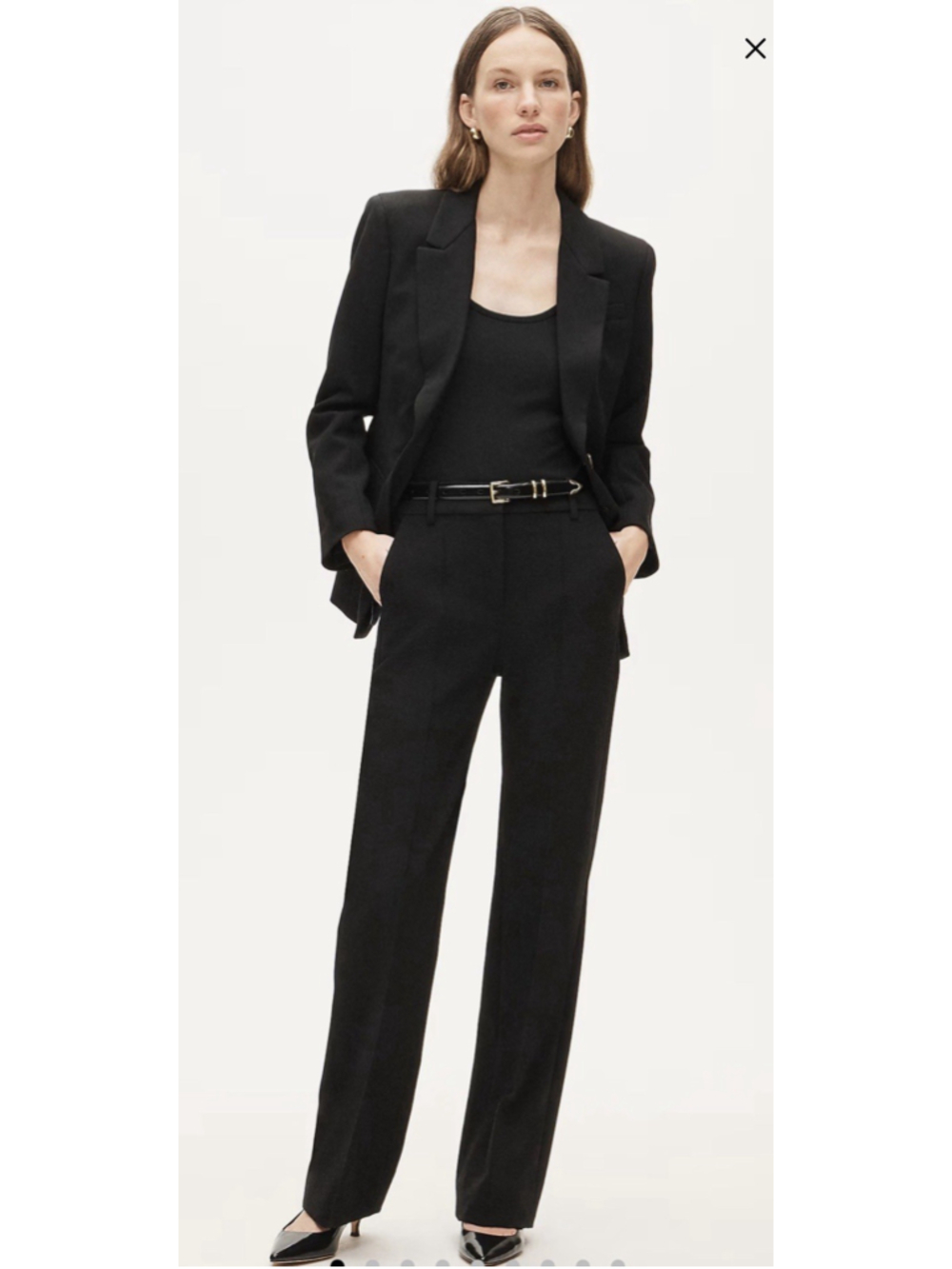 J.Crew Womens Natalia Black Carreman Fabric Wide Leg Career Trouser Pants 4